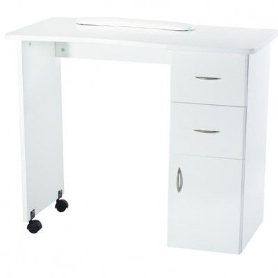 Modern white nail table used nail salon furniture/ desk nail table/desk with collected fan