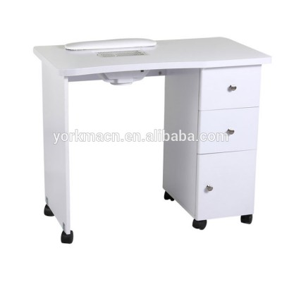 High quality nail bar tables with  darft fan professional nail technician tables for beauty salon